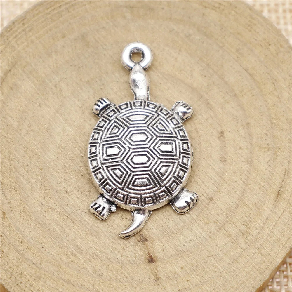 34x28mm 3.4g Multicolor Zinc Alloy Turtle Charm Pendant for DIY Necklace Bracelet Jewelry Making