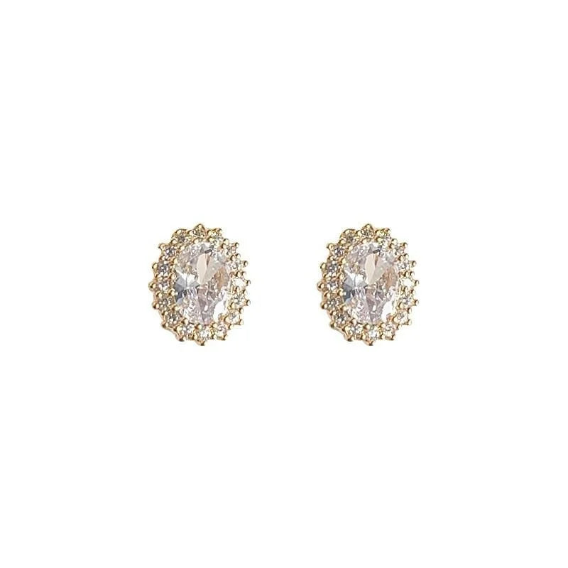 18K Gold Plated Copper No Piercing Clip On Drop Earrings, Premium Geometric Coil Commuter Jewelry