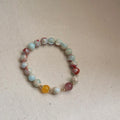 New Chinese Style Handmade Crystal Chip Beaded Copper Ring Charm Bracelet For Couples And Friends