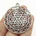 44x40mm 8g Multicolor Zinc Alloy Sri Yantra Charm Pendant for DIY Bracelet Necklace Making