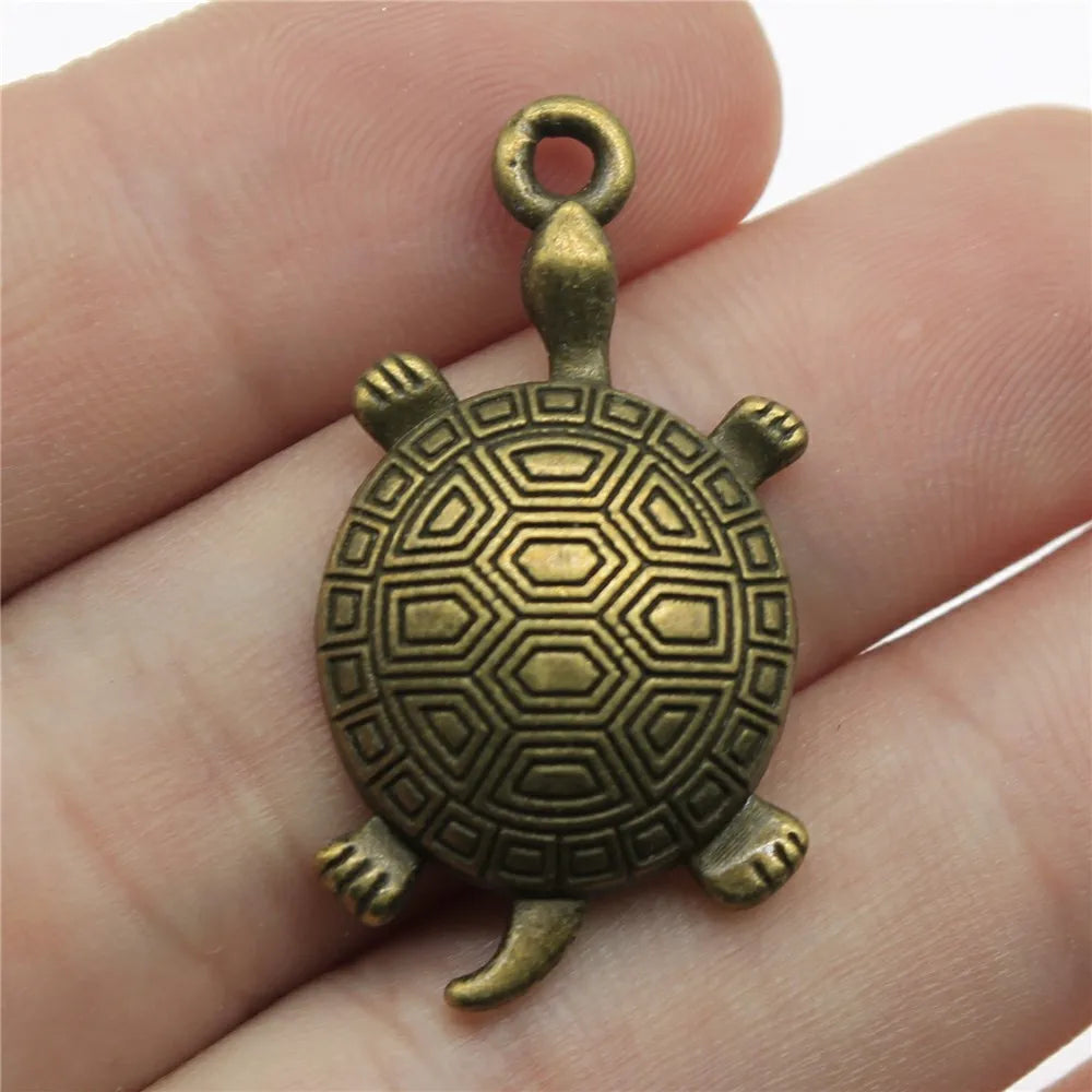 34x28mm 3.4g Multicolor Zinc Alloy Turtle Charm Pendant for DIY Necklace Bracelet Jewelry Making
