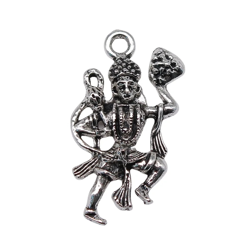 16x32mm 2.6g Antique silver zinc alloy Indian Deity charm pendant for DIY necklace jewelry making