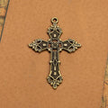 56x38MM Zinc Alloy Cross Charm Pendant for DIY Necklace Bracelet Jewelry Making
