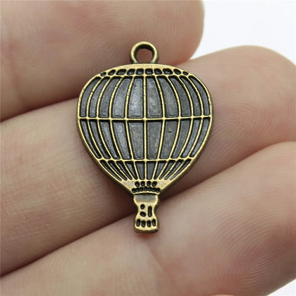 24x16mm 1.5g Multicolor Zinc Alloy Hot Air Balloon Charm Pendant for DIY Jewelry Making