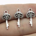 21x10mm 0.8g Multicolor Zinc Alloy Owl Key Cat Charm Pendant for Necklace Bracelet Keychain Making