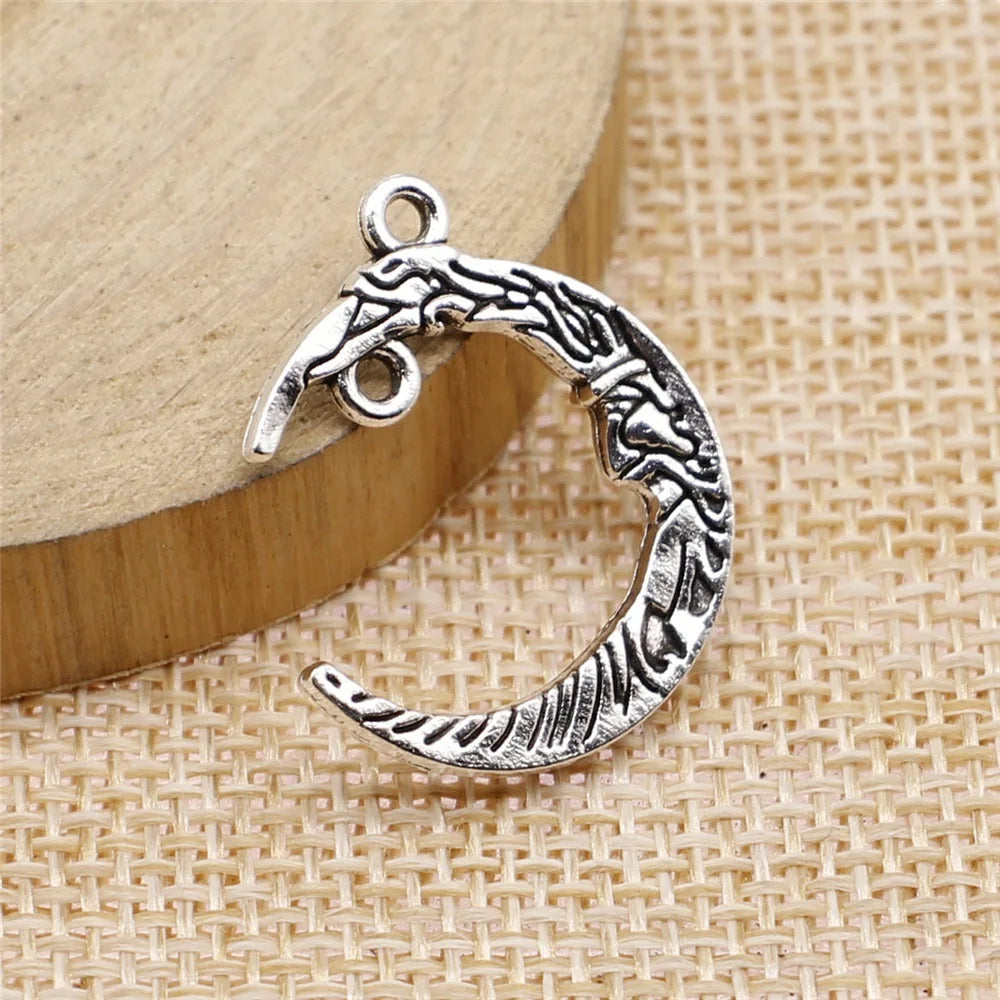 21x26mm 2.1g Multicolor Zinc Alloy Moon Connector Charm Pendant for DIY Necklace Bracelet Making