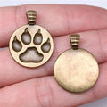 21x28mm 3.2g Antique Bronze Zinc Alloy Dog Paw Bear Paw Charm Pendant for DIY Jewelry Making