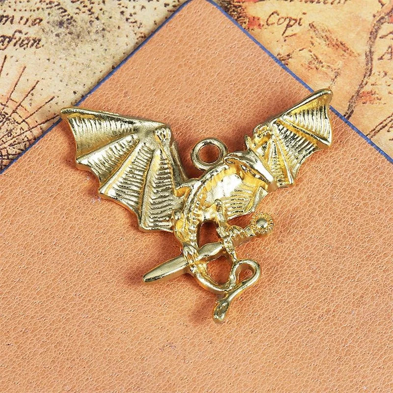 45x40MM Zinc Alloy Dragon Charm Pendant for DIY Necklace Bracelet Jewelry Making