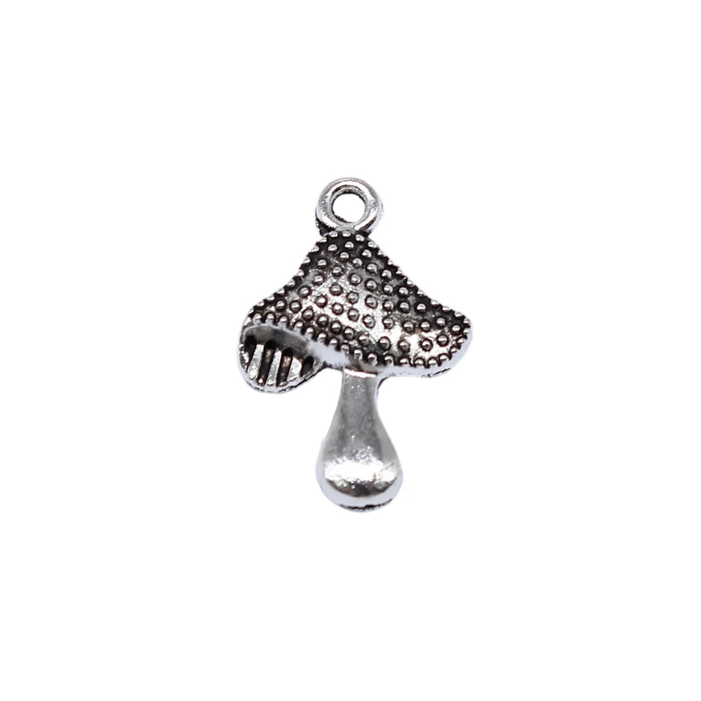 20x14mm 1.1g Multicolor Zinc Alloy Mushroom Charm Pendant for DIY Necklace Bracelet Making