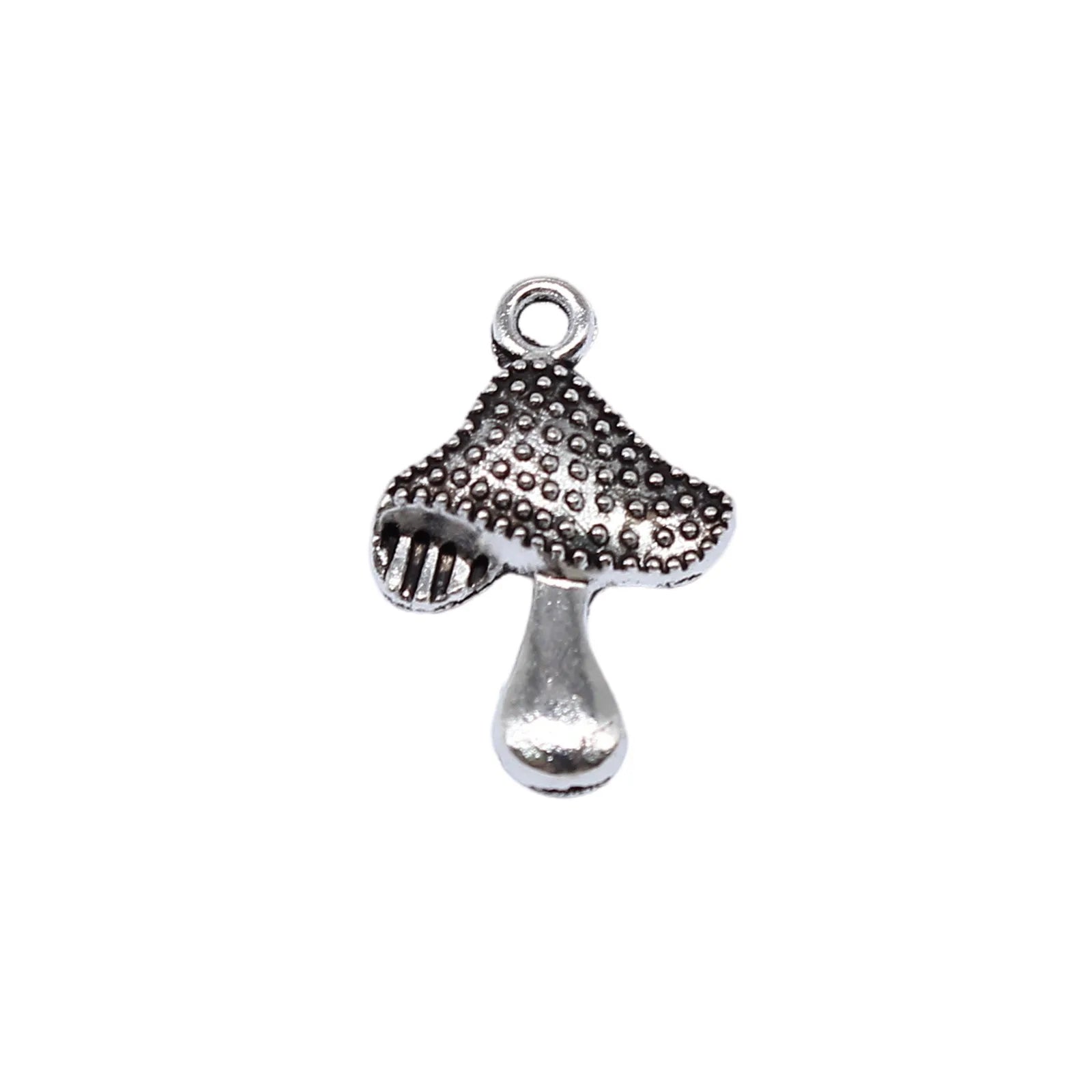 20x14mm 1.1g Multicolor Zinc Alloy Mushroom Charm Pendant for DIY Necklace Bracelet Making