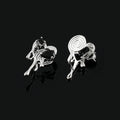 Elegant Black Heart Alloy Drip Stud & Clip On No Piercing Women's Fashion Statement Earrings
