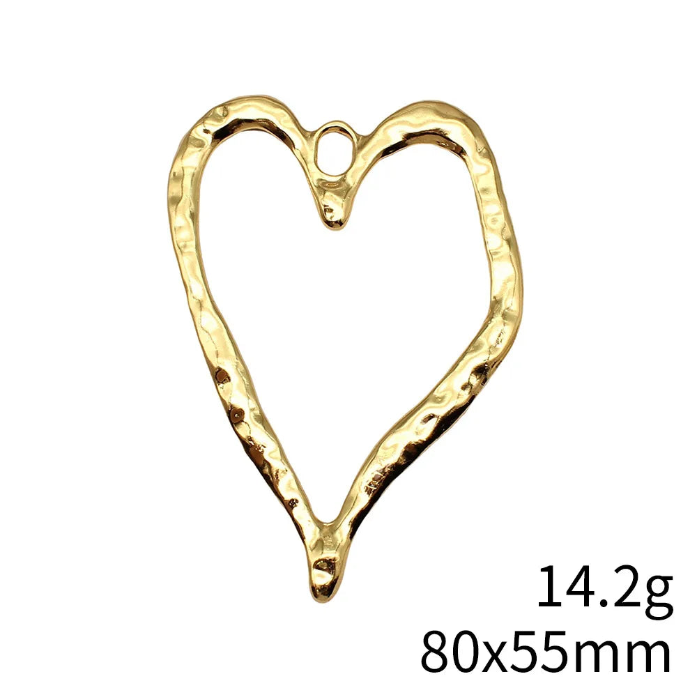 80x55mm 14.2g Multicolor Zinc Alloy Oversized Heart Charm Pendant for DIY Necklace Jewelry Making