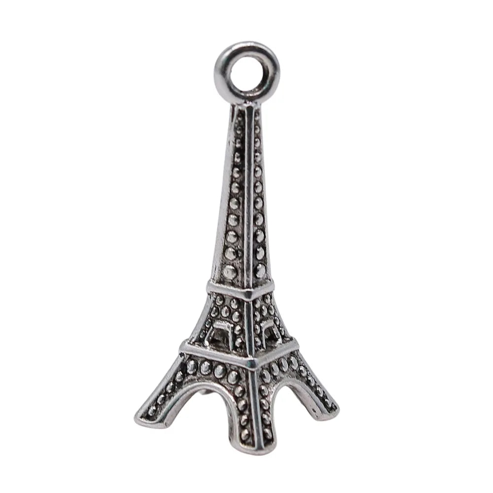 29x11x11mm 1.9g Iron 3D Eiffel Tower Charm Pendant for DIY Necklace Bracelet Jewelry Accessories