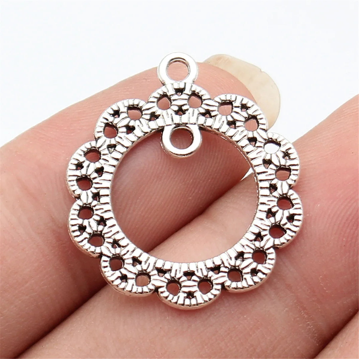 28x24mm 1.9g Multicolor Zinc Alloy Geometric Earring Connector Charms for DIY Earring Jewelry Making