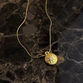 18K Gold Plated Stainless Steel Six Point Star Heart Geometric Choker Necklace