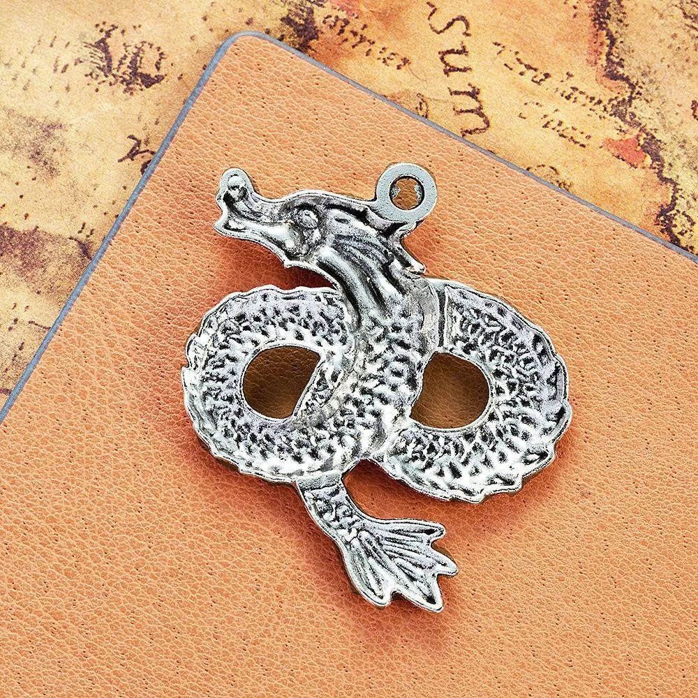 43x38MM Zinc Alloy Dragon Charm Pendant for DIY Necklace Bracelet Jewelry Making