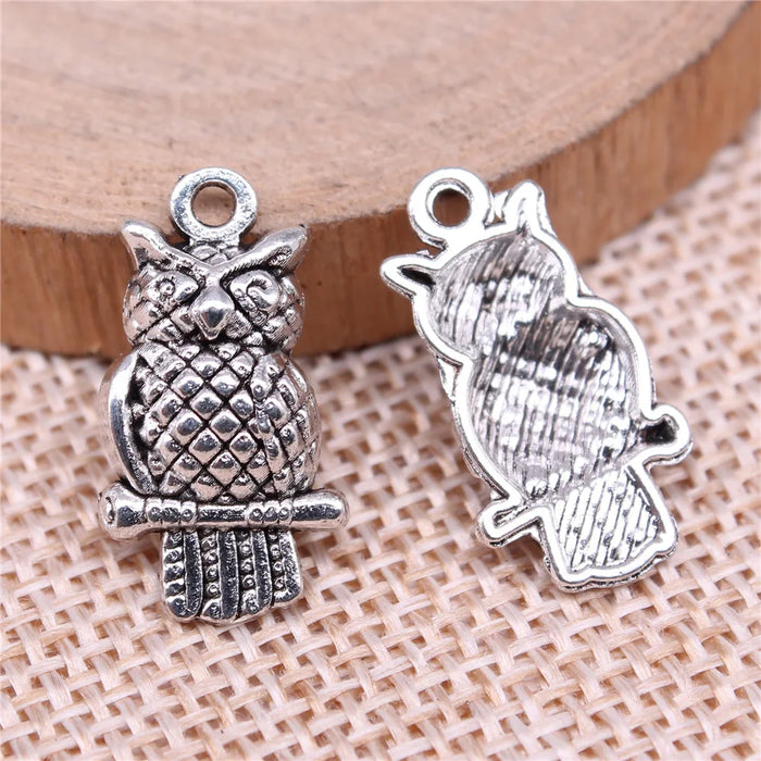 21x11mm 1.4g Multicolor Zinc Alloy Owl Cat Charm Pendant for DIY Necklace Bracelet Jewelry Making