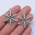 36x26mm 3.1g Multicolor Zinc Alloy Snowflake Charm Pendant for Christmas DIY Jewelry Making