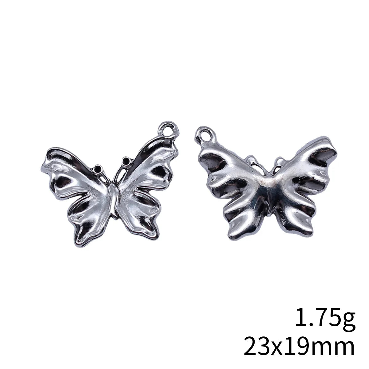 23x19mm 1.75g Antique Silver Zinc Alloy Butterfly Charm Pendant for DIY Necklace Bracelet Jewelry Making