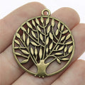 42x37mm 7.8g Multicolor Zinc Alloy Tree of Life Charm Pendant for DIY Necklace Bracelet Making