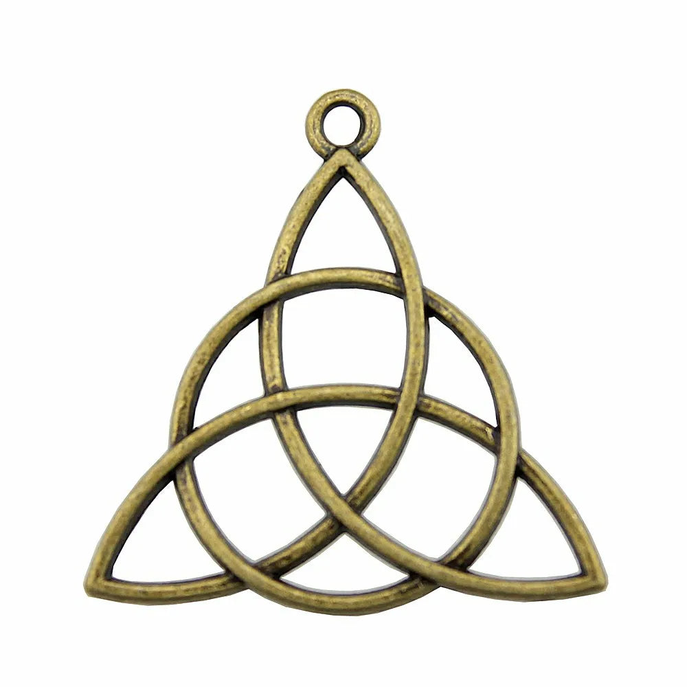 28mm 2.2g Multicolor Zinc Alloy Celtic Amulet Celtic Knot Charm Pendant for DIY Necklace Bracelet Making