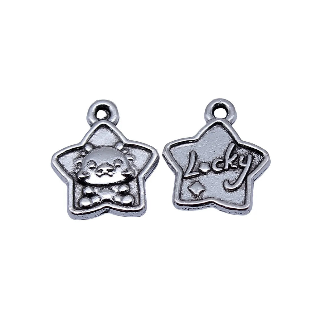 16x13mm 1.1g Antique Silver Zinc Alloy Lucky Dragon Charm Pendant for DIY Bracelet Necklace Making