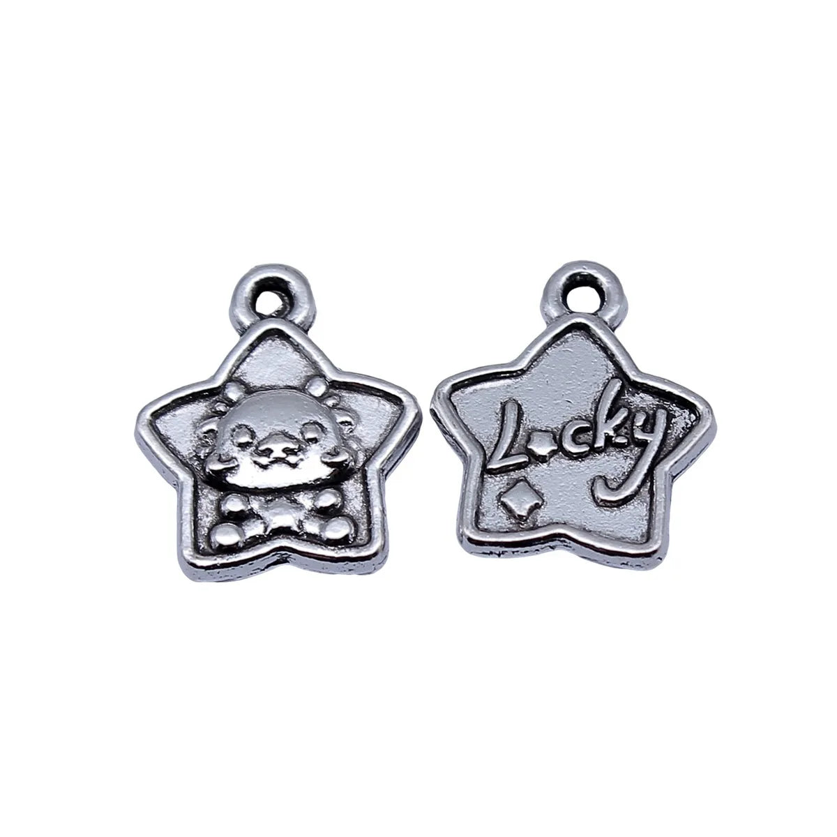 16x13mm 1.1g Antique Silver Zinc Alloy Lucky Dragon Charm Pendant for DIY Bracelet Necklace Making