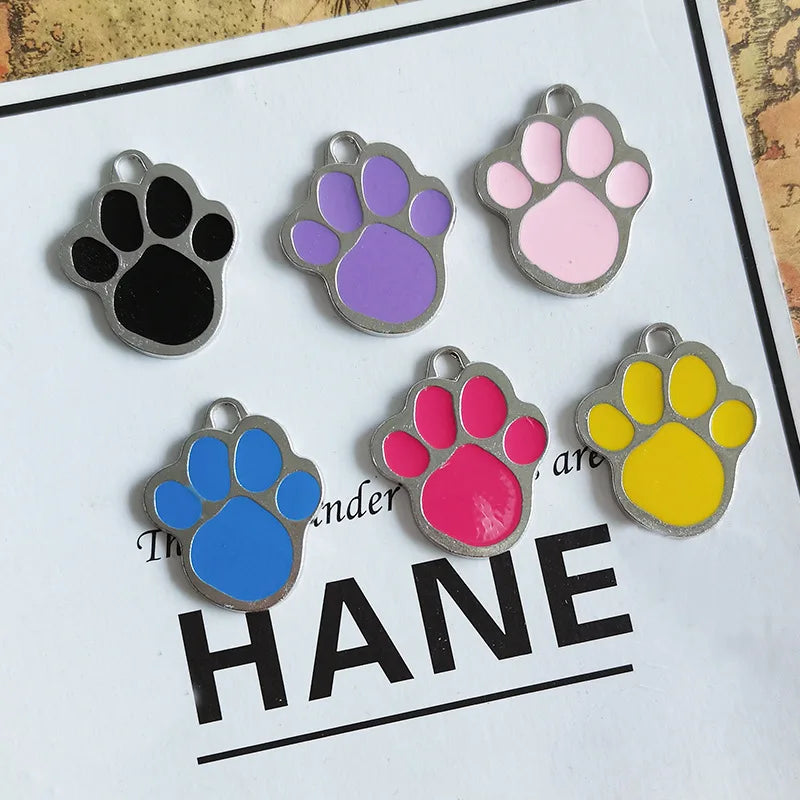 32x26MM Black Zinc Alloy Paw Print Charm Pendant for DIY Necklace Bracelet Jewelry Making