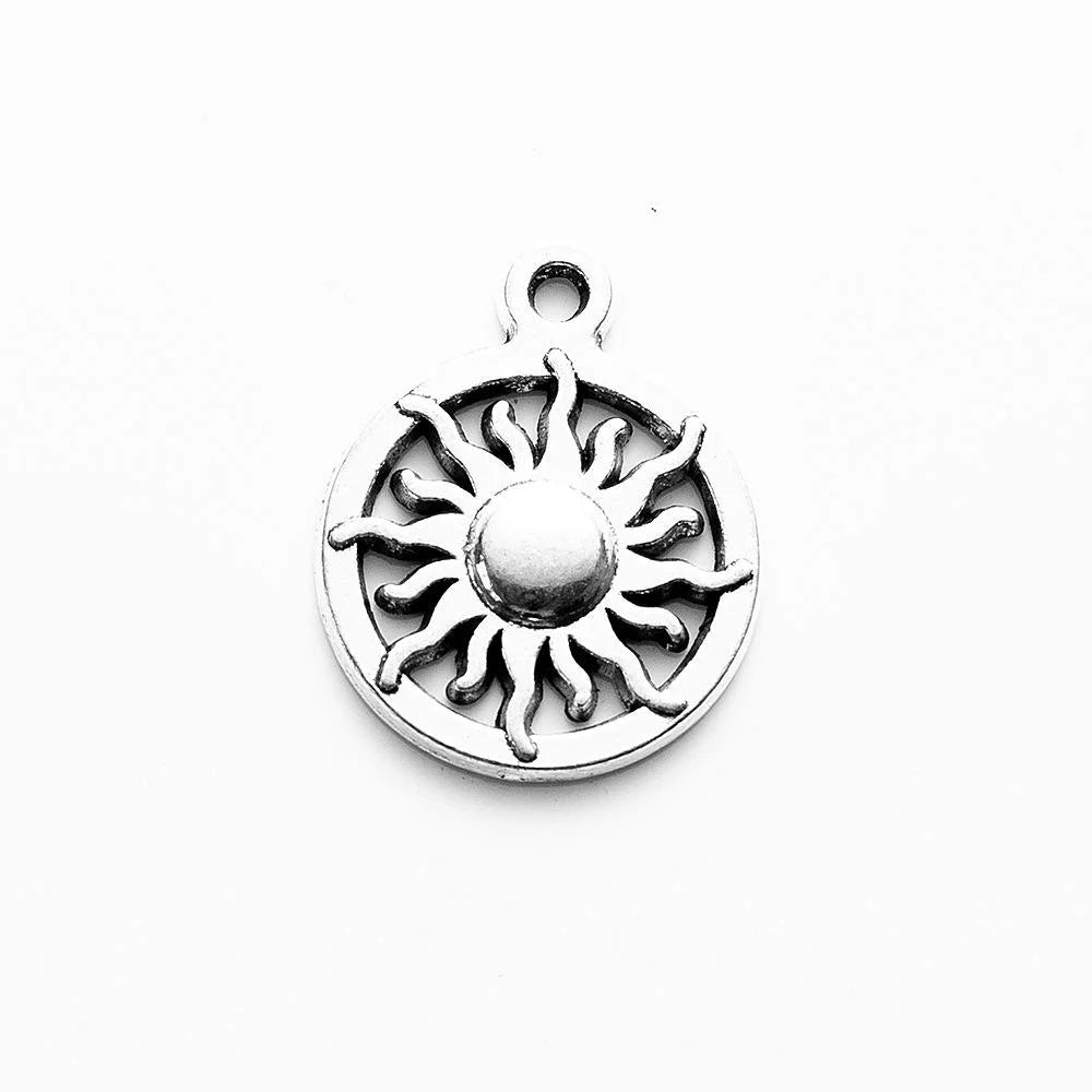 20x16MM Zinc Alloy Sun Charm Pendant for DIY Necklace Bracelet Jewelry Making
