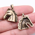 25x23mm 4.39g Multicolor Zinc Alloy Horse Head Charm Pendant for DIY Necklace Bracelet Jewelry Making