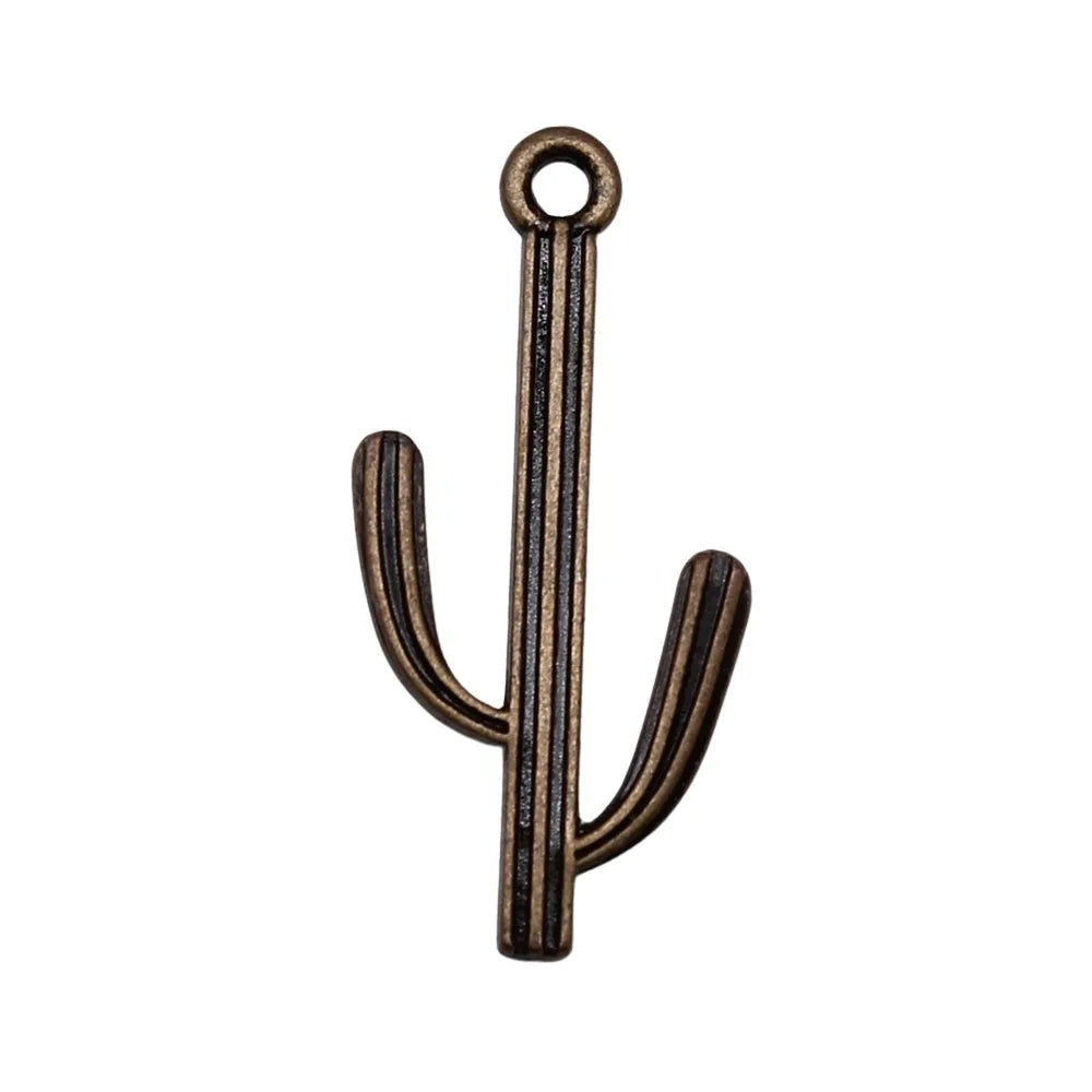 14x29mm 1.2g Multicolor Zinc Alloy Cactus Charm Pendant for DIY Necklace Bracelet Jewelry Making