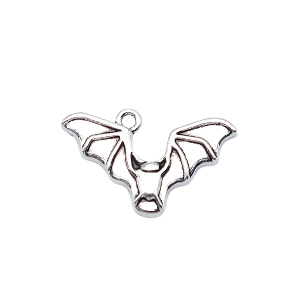 23x15mm 1.4g Antique Silver Zinc Alloy Bat Charm Pendant for DIY Necklace Bracelet Jewelry Making