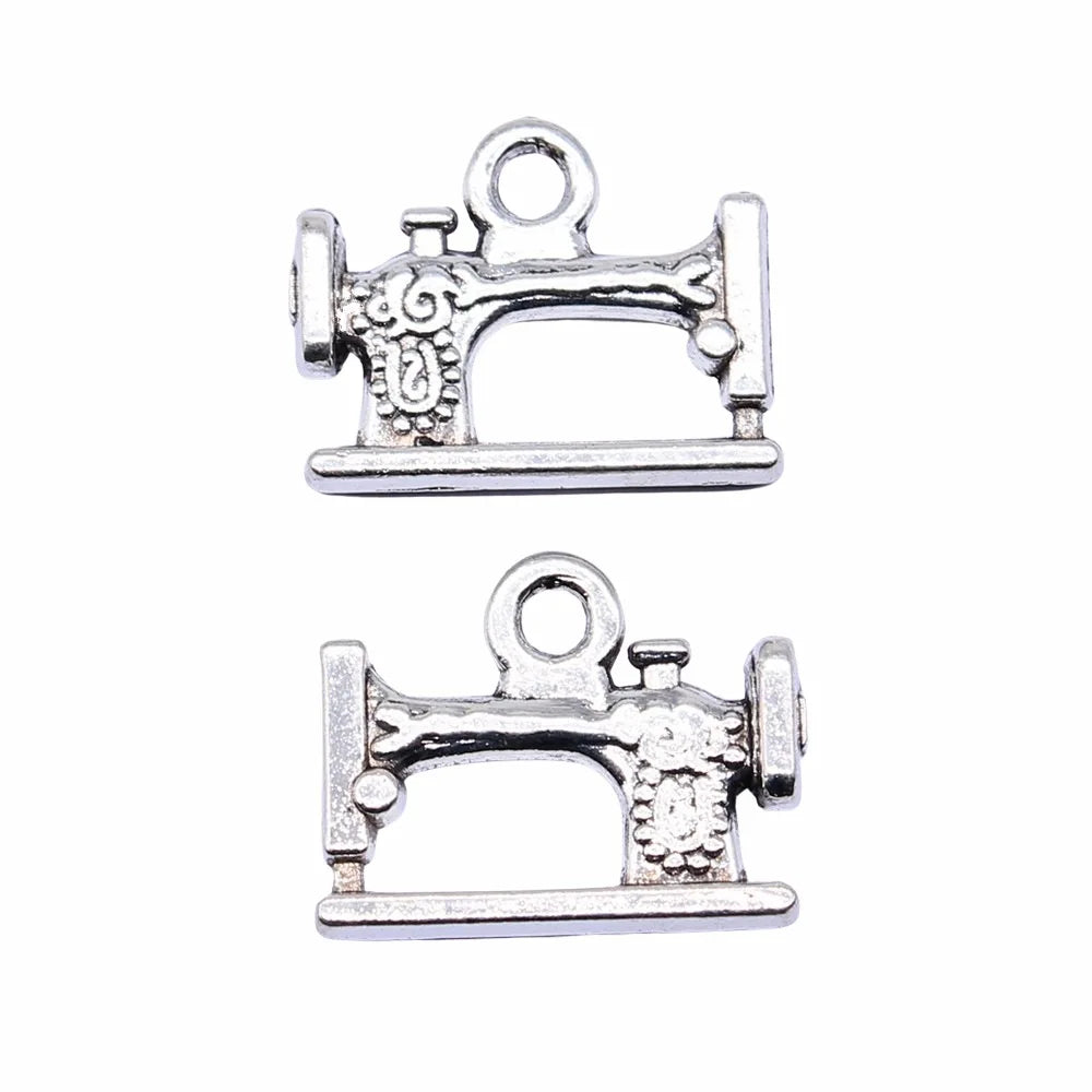 19x15mm 2g Multicolor Zinc Alloy Sewing Machine Charm Pendant for DIY Bracelet Necklace Jewelry Making