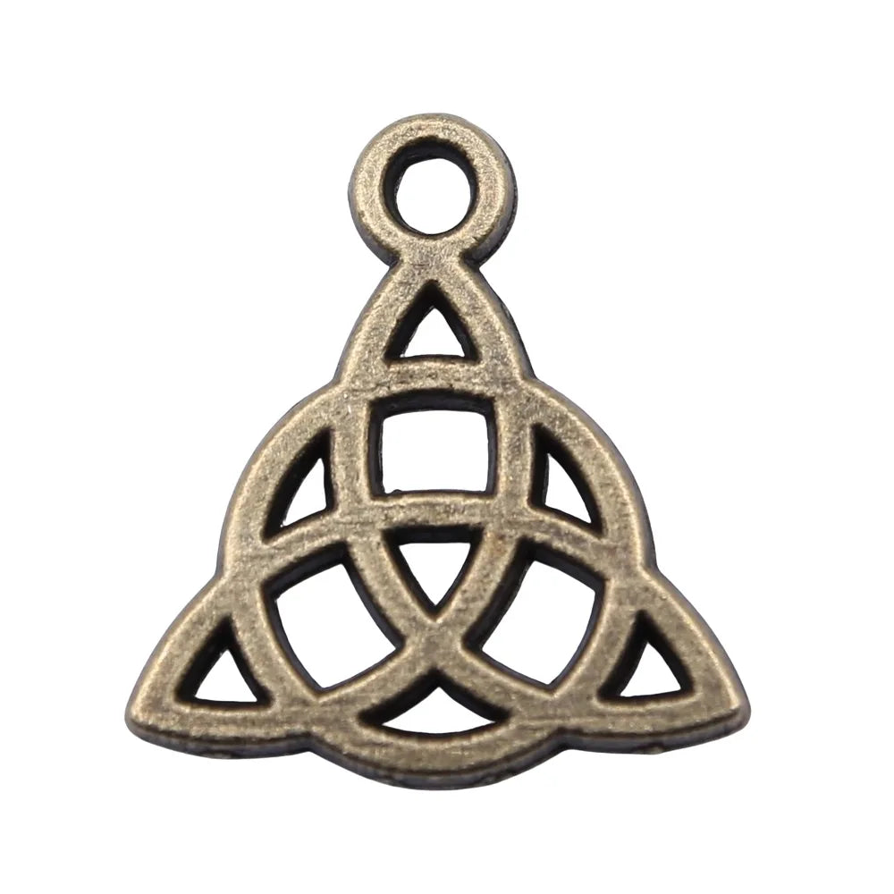 16x14mm 0.9g Multicolor Zinc Alloy Celtic Amulet Celtic Knot Charm Pendant for DIY Necklace Bracelet Making