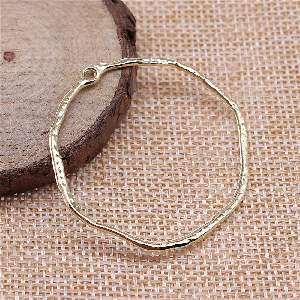 44x42mm 1.6g KC Gold Zinc Alloy Geometric Earring Charm Pendant for DIY Earrings Jewelry Making
