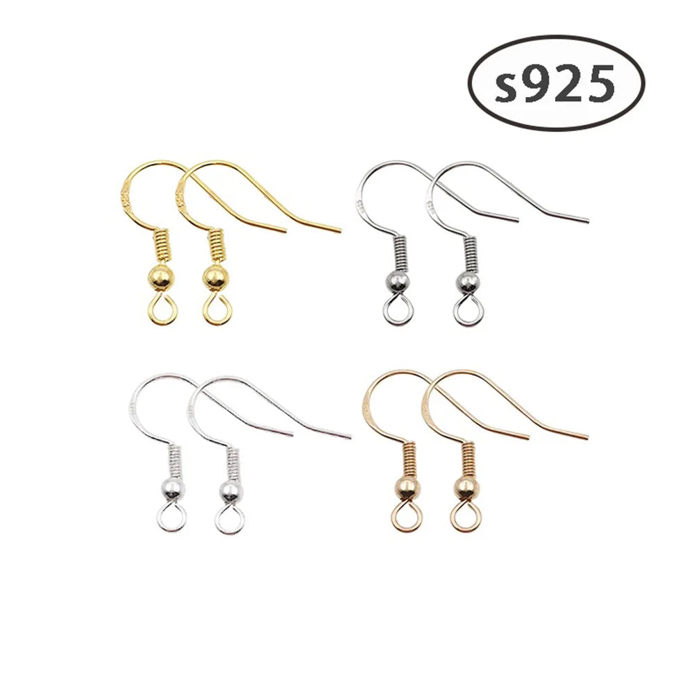 Stainless Steel S925 Mark Earring Hooks Jewelry Findings for DIY Earring Making