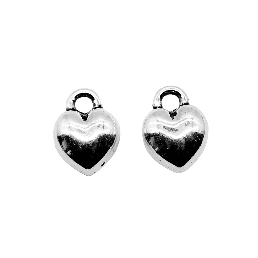 7x9mm 1g Multicolor Zinc Alloy Small Heart Charm Pendant for DIY Bracelet Necklace Jewelry