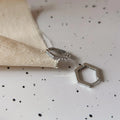 Micro Pave Zircon Hexagon Copper Drop Earrings Minimalist Korean Style Jewelry