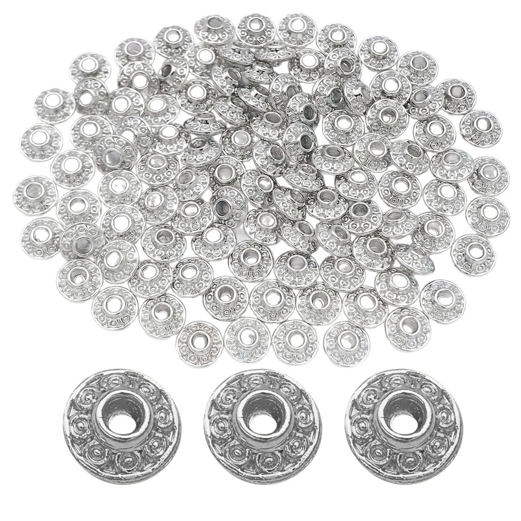 Zinc Alloy 18K Gold Plated Flat Flying Saucer Spacer Bead for Bracelet Making