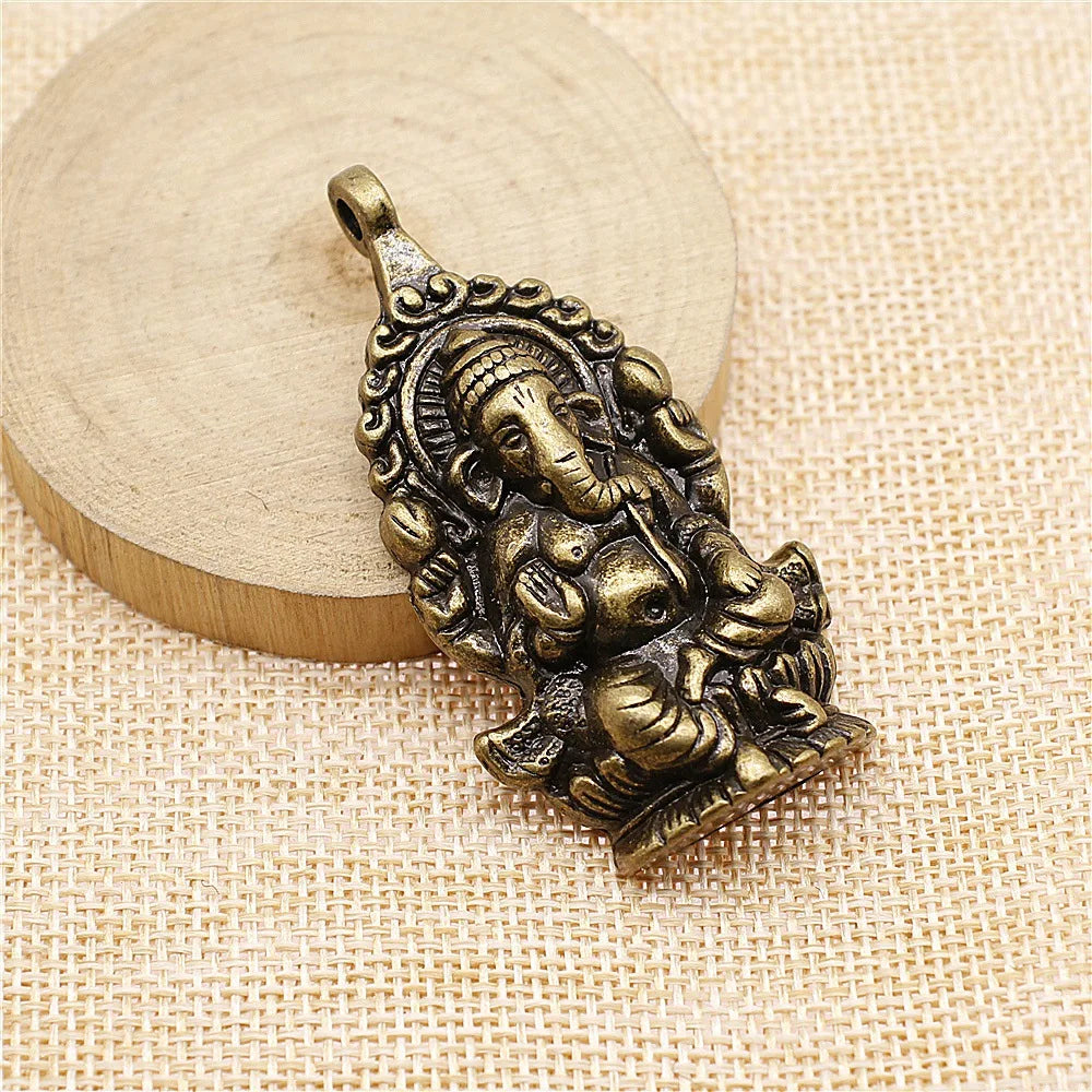 62x32mm 15.6g Zinc Alloy Elephant God Charm Pendant for DIY Necklace Bracelet Jewelry Making