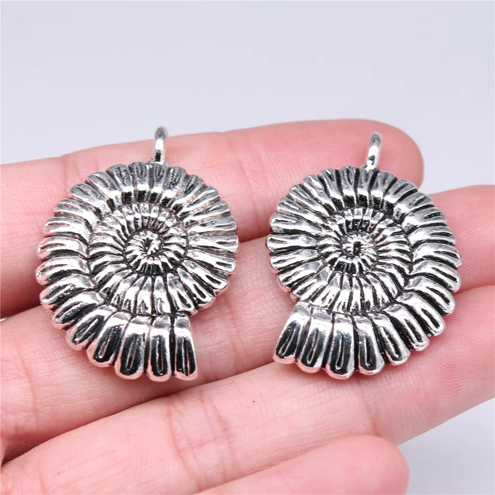 36x27mm 12.7g Multicolor Zinc Alloy Conch Shell Charm Pendant for DIY Necklace Making