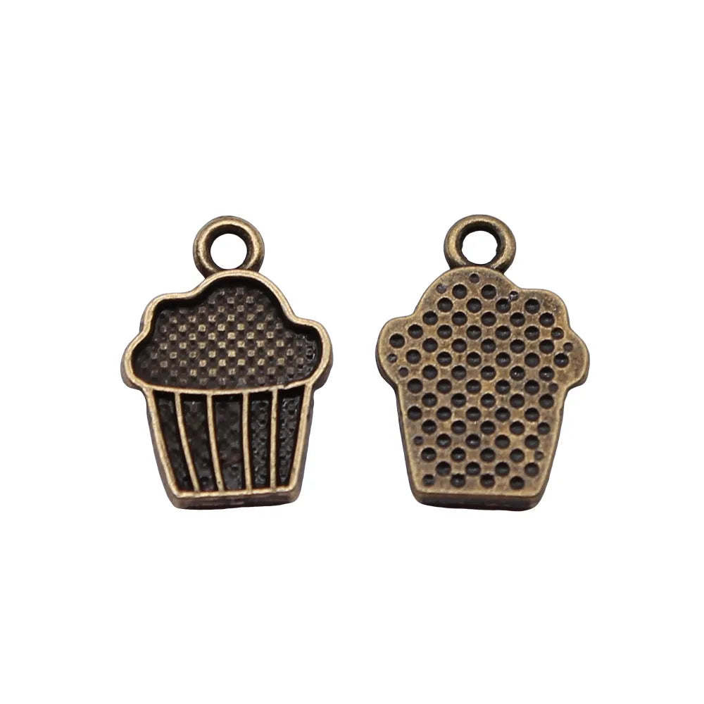 15x10mm 0.8g Multicolor Zinc Alloy Cake Charm Pendant for DIY Food Theme Jewelry Making
