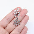 20x16mm 1.3g Antique Silver Zinc Alloy Snowflake Charm Pendant for DIY Necklace Bracelet Making