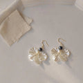 Handmade Acrylic Leaf Drop Earrings Fresh Floral Design Elegant Style Jewelry