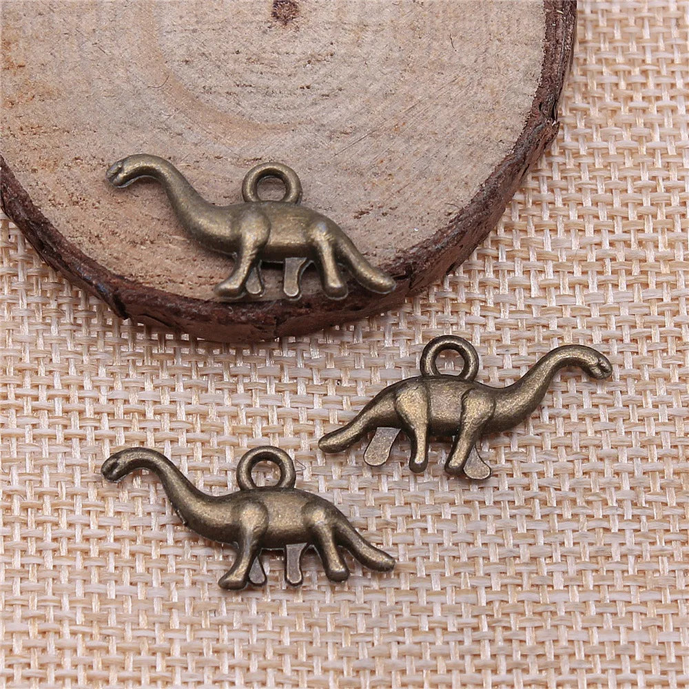 27x12mm 1.4g Multicolor Zinc Alloy Dinosaur Charm Pendant for DIY Necklace Bracelet Jewelry Making