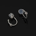 Elegant Zircon Heart Hoop Alloy Silicone Stud & Clip On No Piercing Small Ear Cuff Earrings