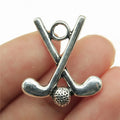25x22mm 2.1g Antique Silver Zinc Alloy Golf Club Charm Pendant for DIY Necklace Bracelet Jewelry