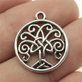 23x20mm 2.1g Zinc Alloy Celtic Tree of Life Amulet Celtic Knot Charm Pendant for DIY Necklace Jewelry Making