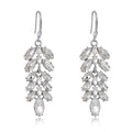 Elegant Glass Crystal Wheat Tassel Earrings For Women Luxury Alloy Rhinestone Drop Earrings Wedding Party Gift