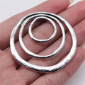 49x51mm 9.3g Multicolor zinc alloy Three Layer Round Ring charm pendant for DIY statement earrings